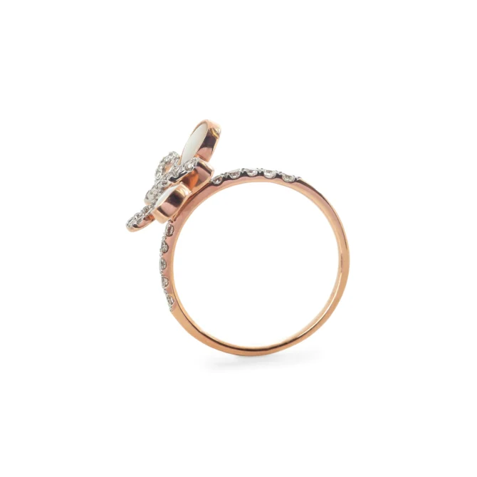 Pearl and Diamond Butterfly Ring - Image 3