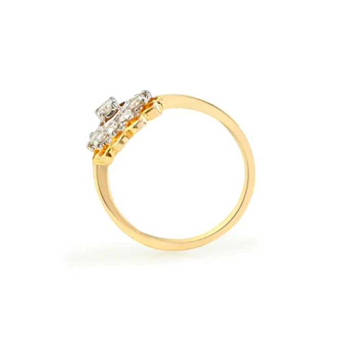 Gold Border Flower Ring - Image 3