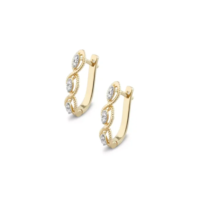 3 DiamondsLoop Earrings - Image 3