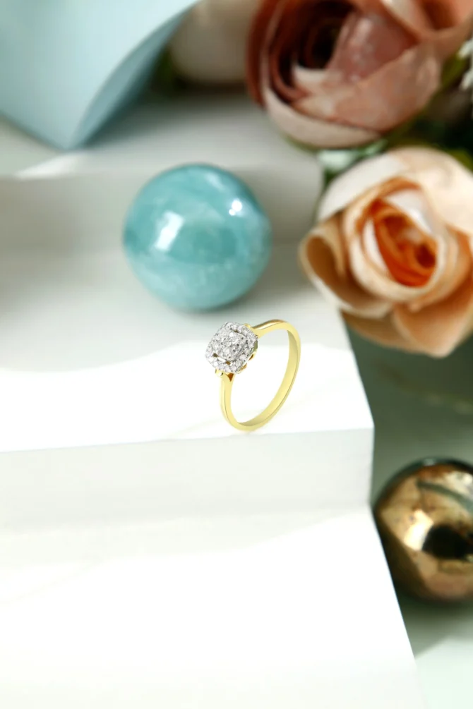 Diamond Studded Cubic Ring - Image 2