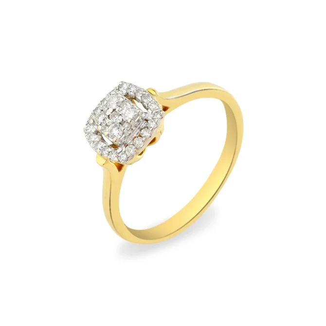 Diamond Studded Cubic Ring