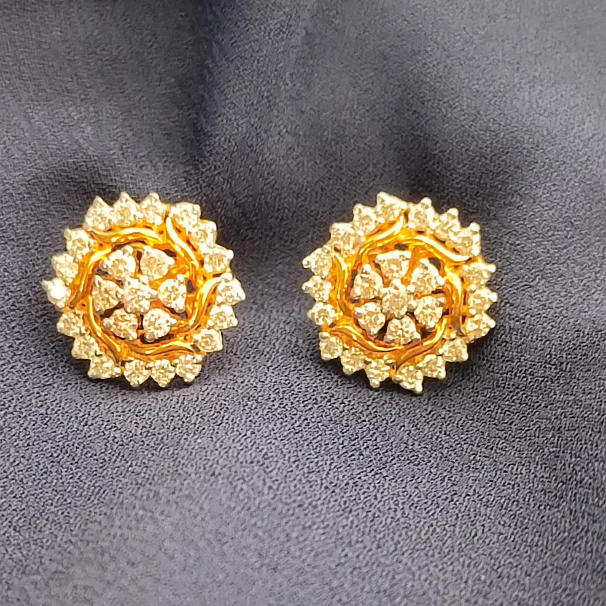 Atossa Gold and Diamond Earring