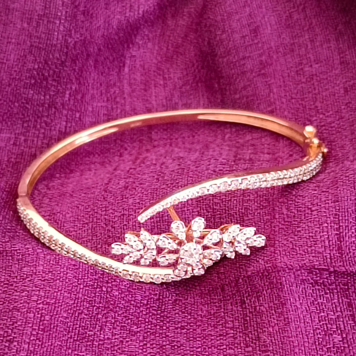 Adwita Floral Diamond Bracelet - Image 2