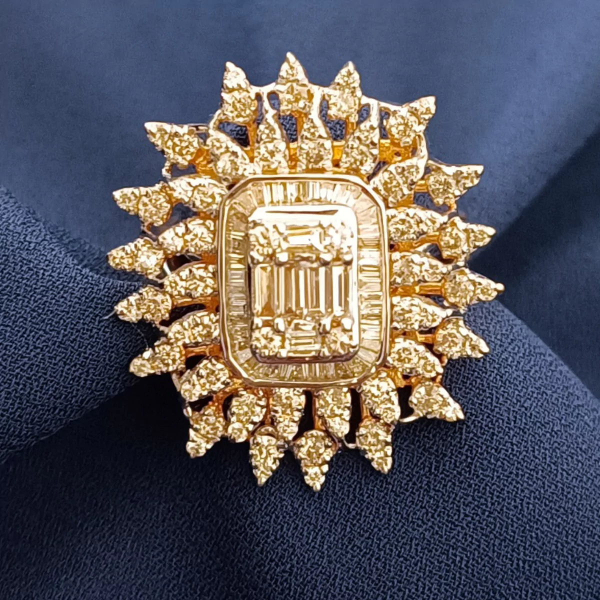 sansa square shaped diamond ring