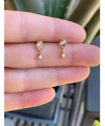Penta Diamond Drops Earrings