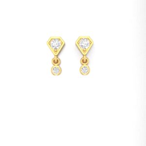 Penta Diamond Drops Earrings