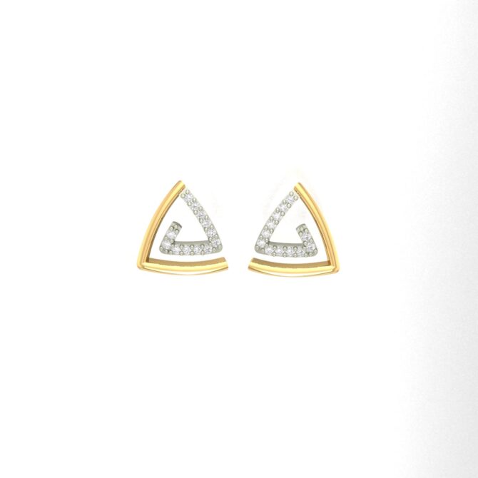 Trianglular Elegance Diamond Earrings
