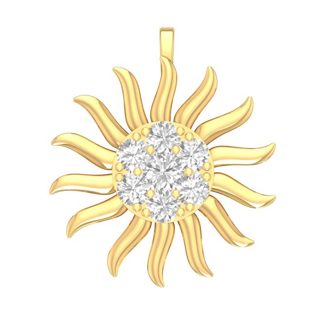 Golden Sunray Pendant - Image 6