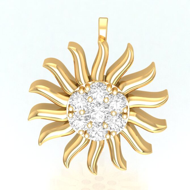 Golden Sunray Pendant - Image 8