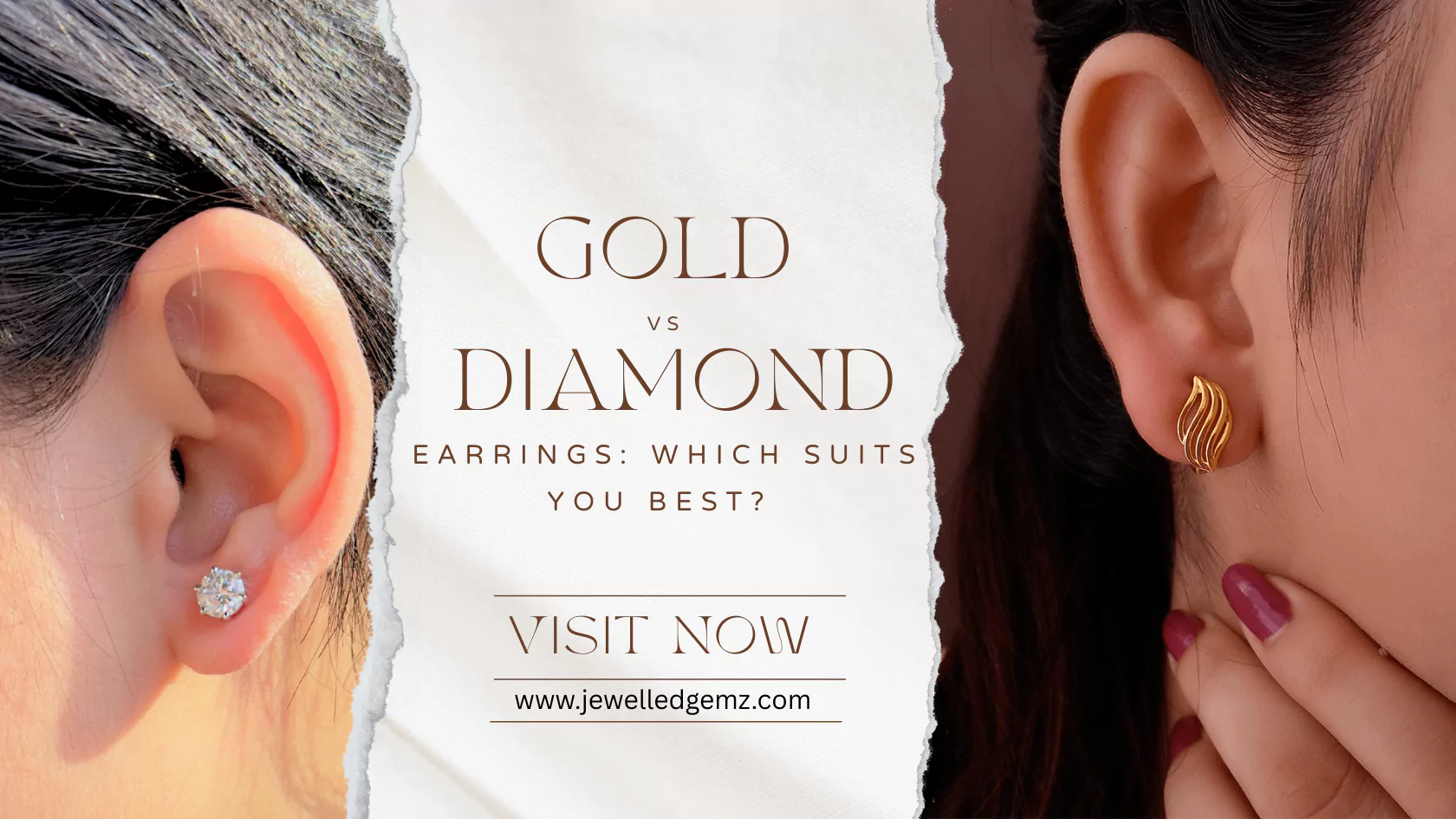 Gold vs. Diamond Earrings