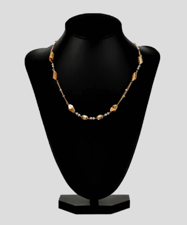 Elegant Geometric Two Tone Gold Chain