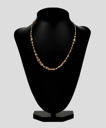 Filigree Bead Cascade Gold Chain