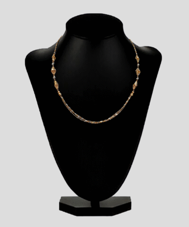 Golden Cylindrical Orb Gold Chain