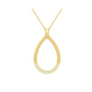 Minimal Muse Diamond Pendant with Gold Chain