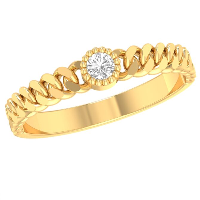 Braided Loop Diamond Ring