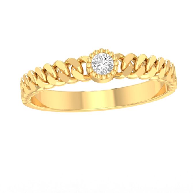 Braided Loop Diamond Ring