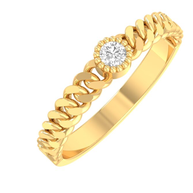 Braided Loop Diamond Ring