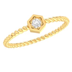 Rope Band with Sparkle Diamond Ring