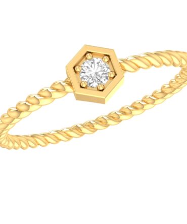 Rope Band with Sparkle Diamond Ring