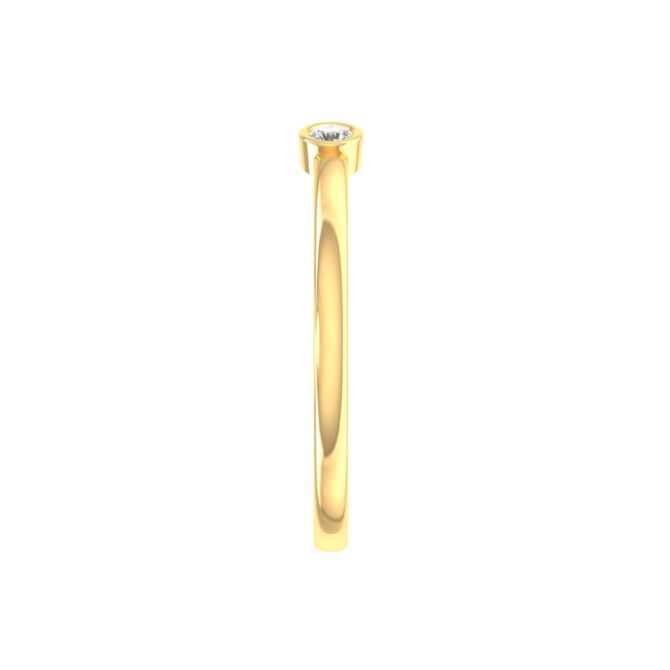 Minimalist Gold Diamond Ring - Image 4